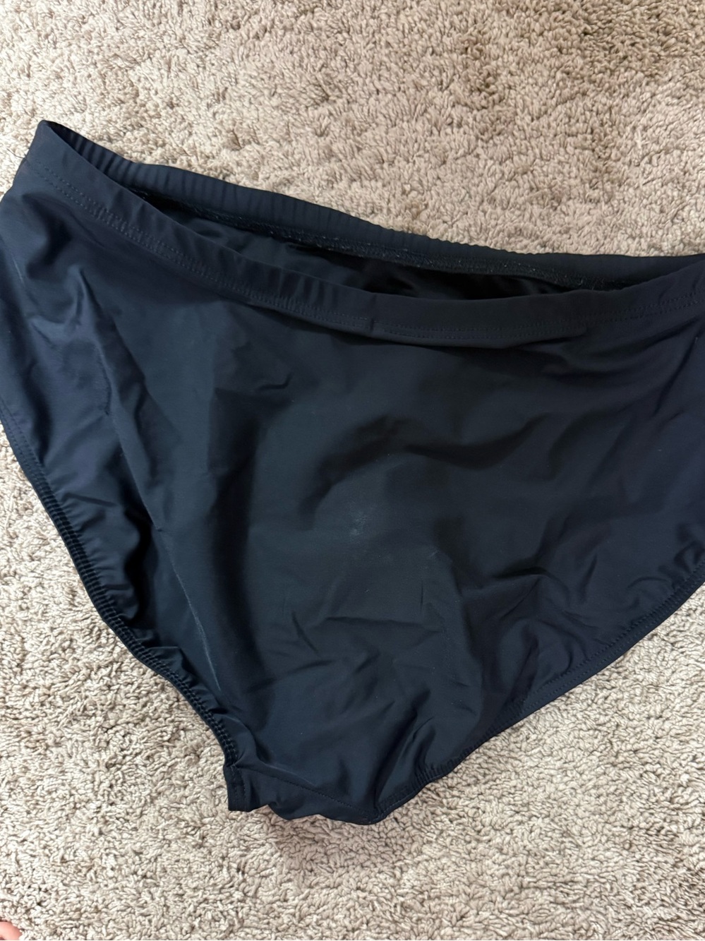 Lands' End Black Swimwear Tag Detail 14 Long